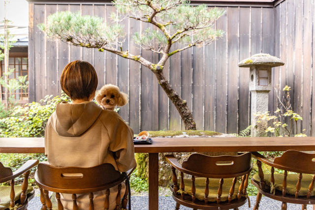 愛犬と一緒に